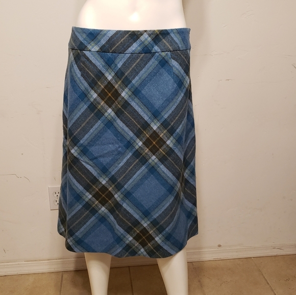 Pendleton A Line Plaid Wool Skirt SZ 12 - Picture 1 of 6